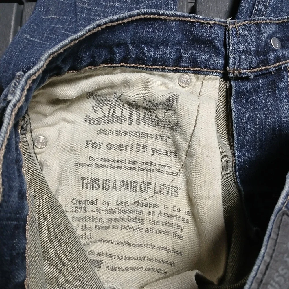Levis Jeans Mens 30x30 Blue 511 Slim Fit Dark Wash Denim Casual Pocket Logo Work